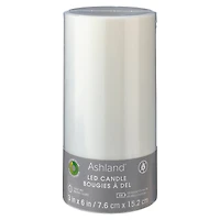 12 Pack: 3" x 6" White LED Outdoor Pillar Candle by Ashland®