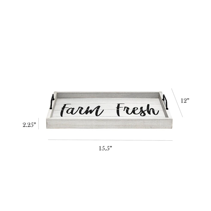 Elegant Designs™ 15.5" Farm Fresh Serving Tray with Handles