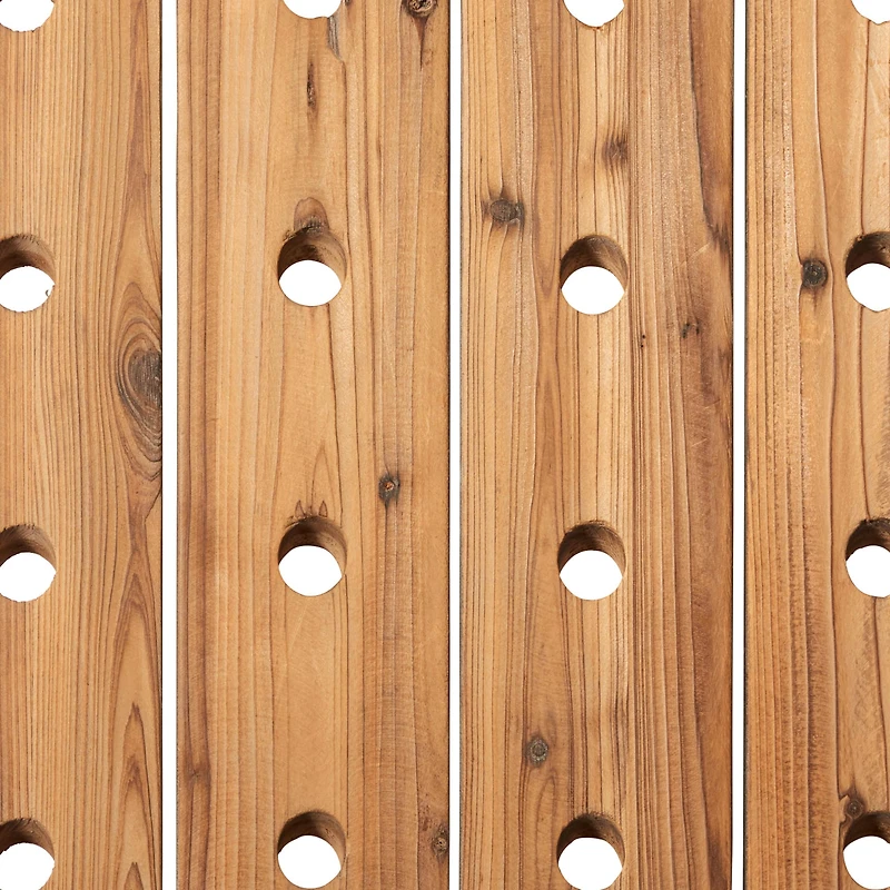 Brown Wooden Pallet Wall Wine Rack