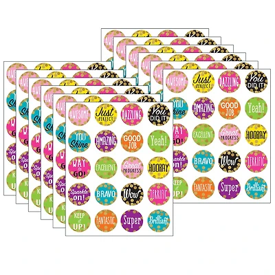 Teacher Created Resources Confetti Stickers, 12 Packs of 120