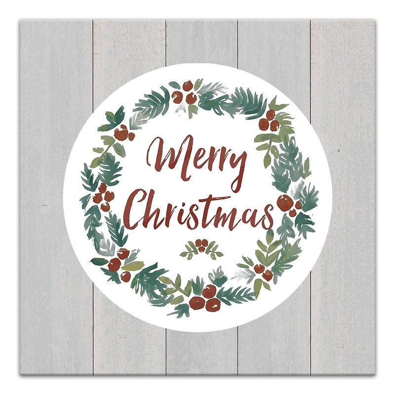 Christmas Wreath Canvas Wall Art