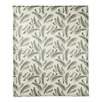 Green Fern Pattern 50" x 60" Coral Fleece Blanket