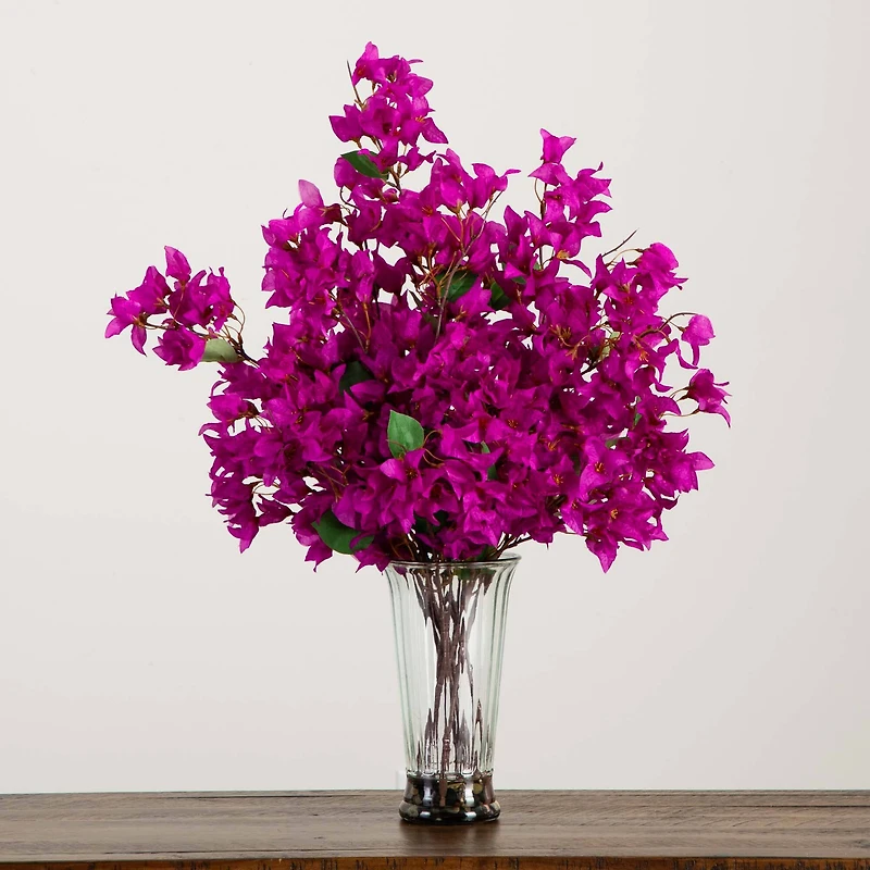 2.5ft. Purple Bougainvillea Arrangement in Glass Vase