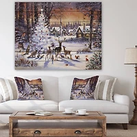 Designart Christmas Woods with Deer