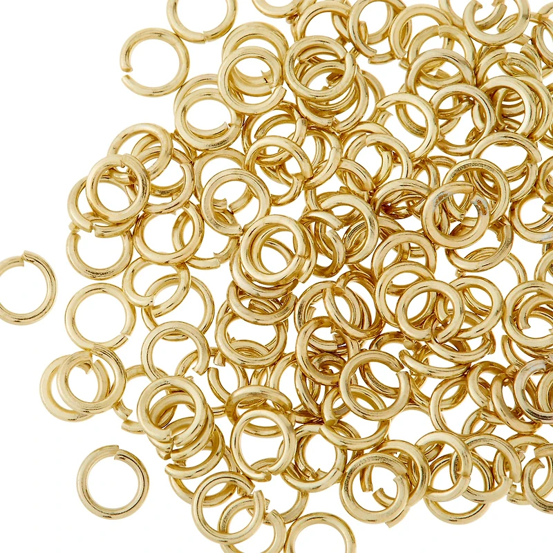 12 Pack: Gold Finish Jump Rings by Bead Landing