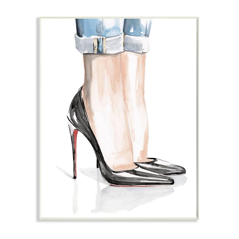 Stupell Industries Fashion Heels & Jean Cuffs Wall Plaque