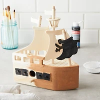 11" Pirate Ship Wooden Birdhouse by Make Market®