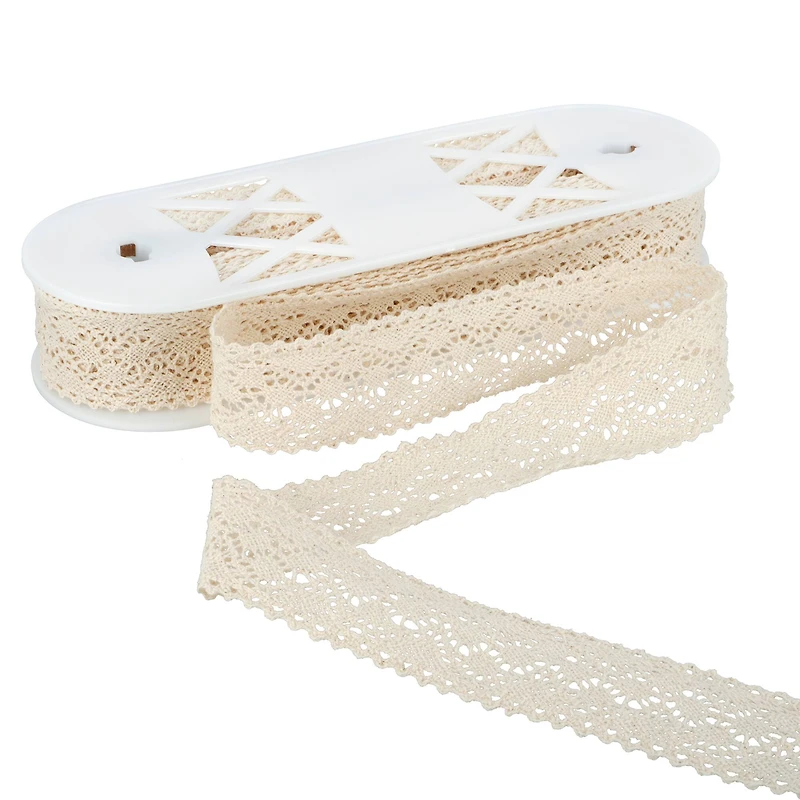 1.7" Scalloped Ivory Crochet Lace Trim by Celebrate It®