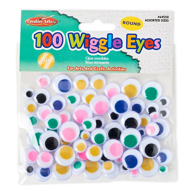 Charles Leonard Wiggle Eyes, 12 Packs of 100