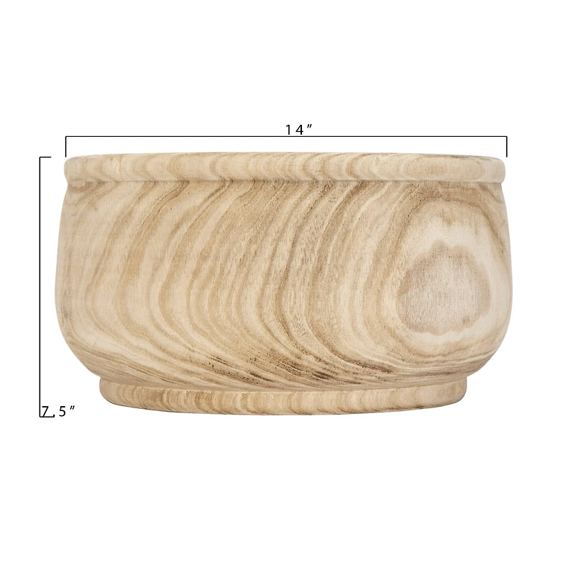 Hello Honey® Natural Paulownia Wood Planter