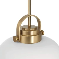 Hello Honey® Arte White & Gold Industrial Metal 2-Tone Ceiling Light