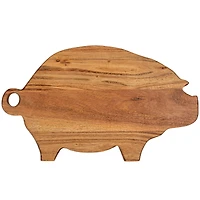 Hello Honey® 11.75" Natural Pig Shaped Mango Wood Handled Cheese & Cutting Board