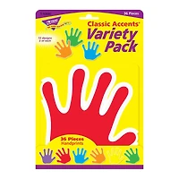 Trend Classic Accents® Handprints Variety Pack, 3 Packs of 36