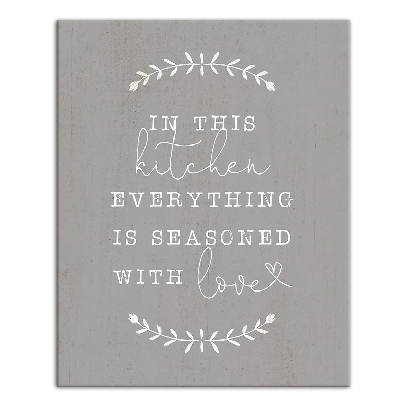 Seasoned With Love 16" x 20" Canvas Wall Art