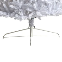 12ft. Pre-Lit Slim White Artificial Christmas Tree, Warm White LED Lights