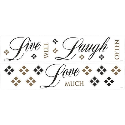 RoomMates Live Laugh Love Peel & Stick Wall Decals