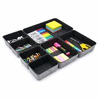 Welaxy Felt 7 Piece Drawer Organizer Tray Set