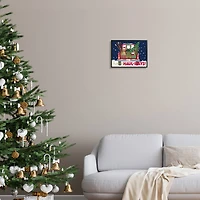 Stupell Industries Happy Haul-idays Christmas Gift Truck Framed Giclee Art