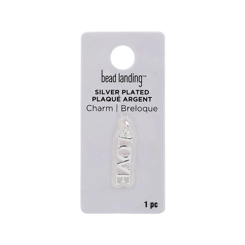 Silver Plated Love Charm by Bead Landing™