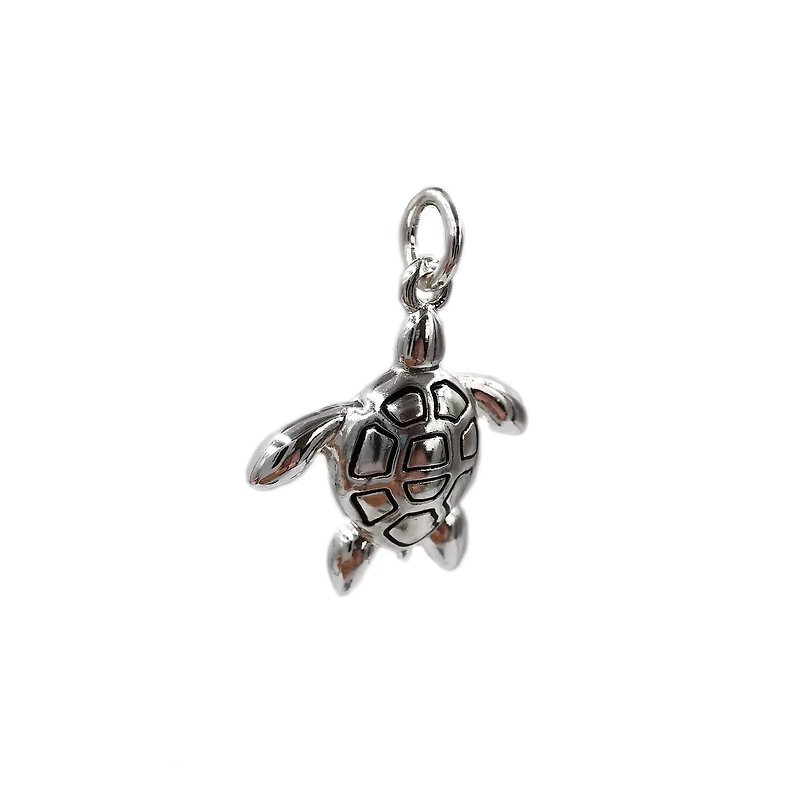 Charmalong™ Antique Silver Plated Turtle Charm by Bead Landing™