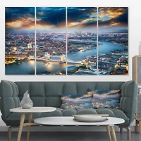 Designart - Aerial View of London at Dusk