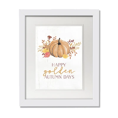 Autumn Days White Framed Print Wall Art