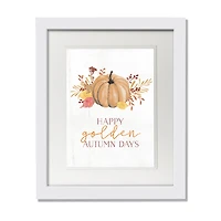 Autumn Days White Framed Print Wall Art