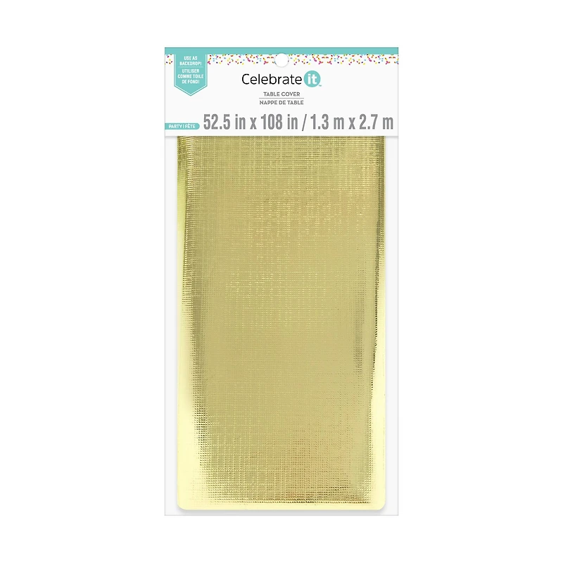9ft. Gold Table Cover by Celebrate It™