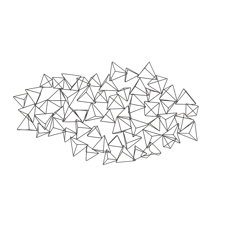 Black Geometric Modern Metal Wall Décor