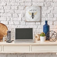 Stupell Industries Just Let it Be Sentiment Country Bee Pun Canvas Wall Art
