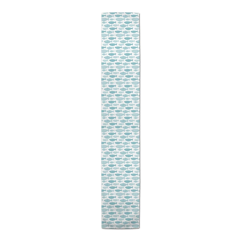 Teal Fish Table Runner