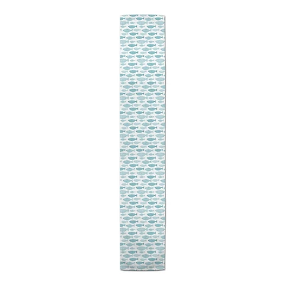 Teal Fish Table Runner