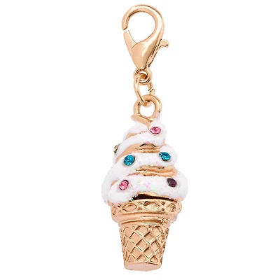 12 Pack: Charmalong™ Gold Ice Cream Cone Charm by Bead Landing™