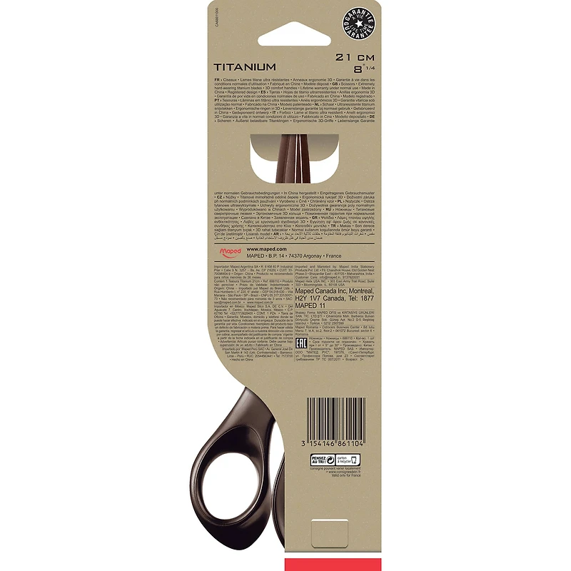 Maped® 8.5" Expert Titanium Scissors, 3ct.