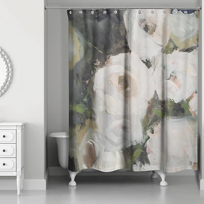 Moody Close-Up Florals 71" x 74" Shower Curtain