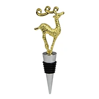5" Golden Christmas Wine Bottle Stopper