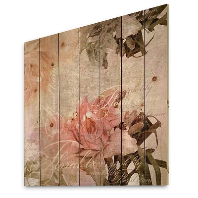 Designart - Vintage Flowers In Pastel Colours