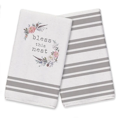 Bless This Nest Tea Towel - Set of 2