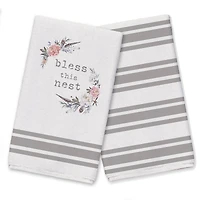 Bless This Nest Tea Towel - Set of 2