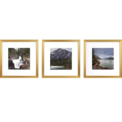 6 Packs: 3 ct. (18 total) Gallery™ Gold Frame with Mat by Studio Décor®