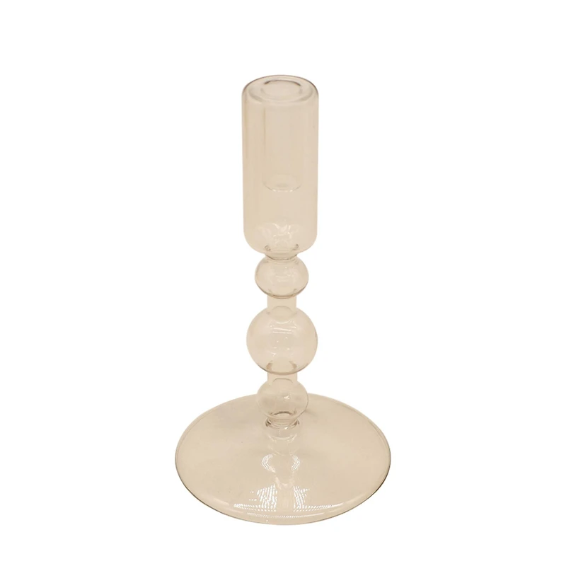Narrow Bubble Glass Taper Candle Holder by Ashland