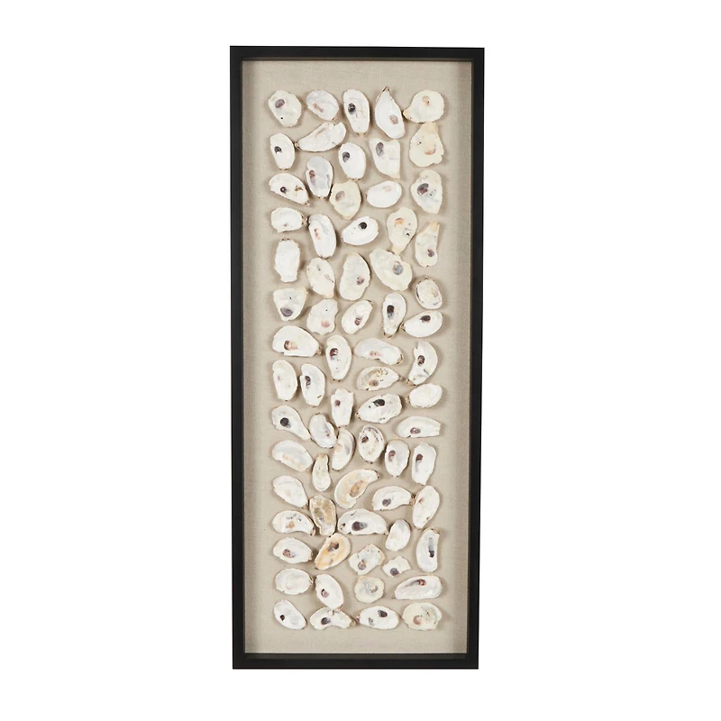 Cream Shell Wall Décor with Black Frame