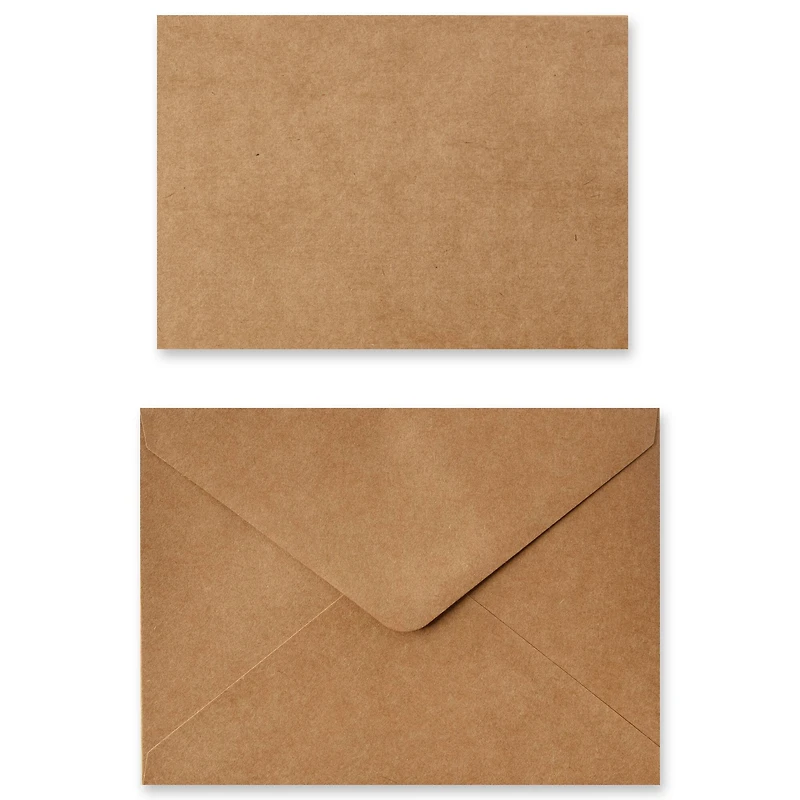 6 Packs: 50 ct. (300 total) 5" x 7" Kraft Flat Cards & Envelopes by Recollections™