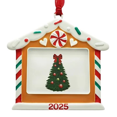 1.75" x 2.25" Gingerbread House 2025 Metal Ornament Frame by Studio Décor®
