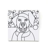 5" x 5" Christmas Puppy Canvas Painting Kit by Artist's Loft™