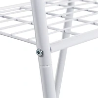 Honey Can Do White Clothing Rack with Shelves and Hanging Bar