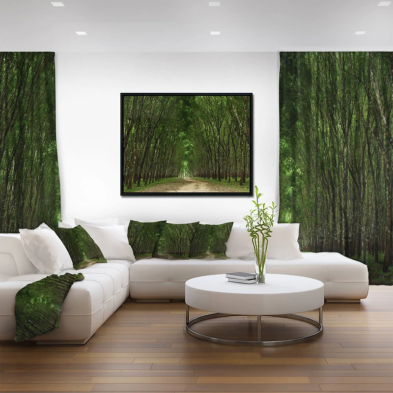 Designart - Pathway in Thick Green Forest