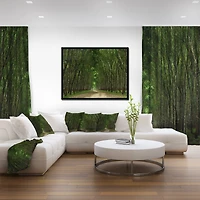 Designart - Pathway in Thick Green Forest