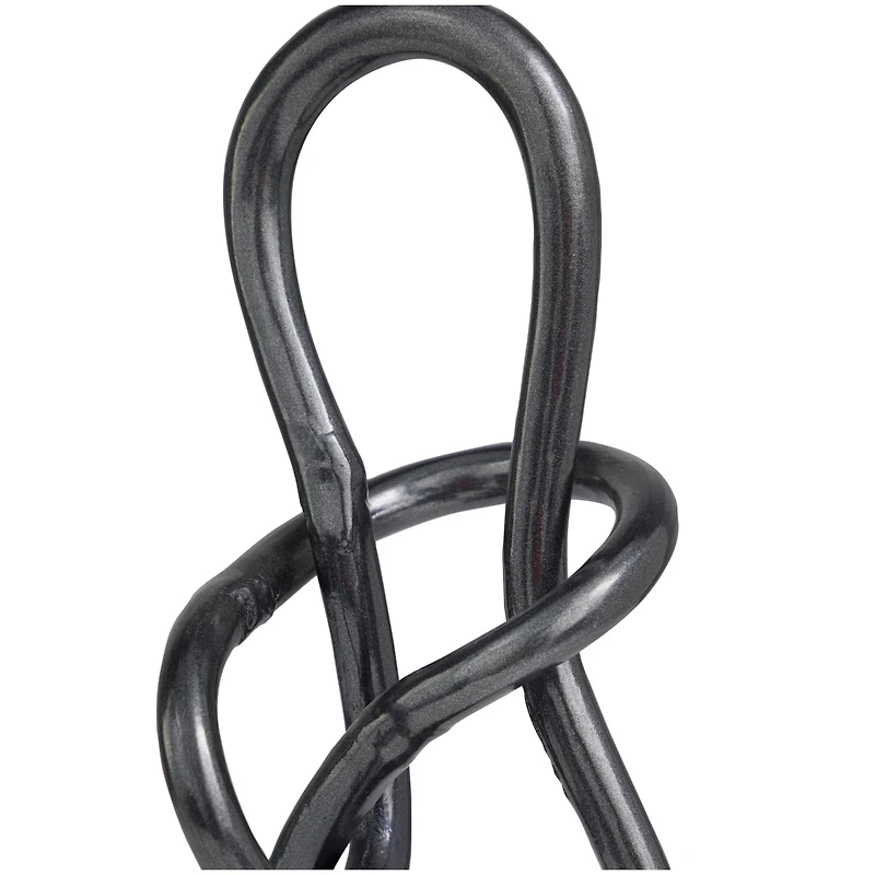 15" Dark Gray Aluminum Abstract Sculpture Décor