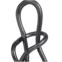 15" Dark Gray Aluminum Abstract Sculpture Décor